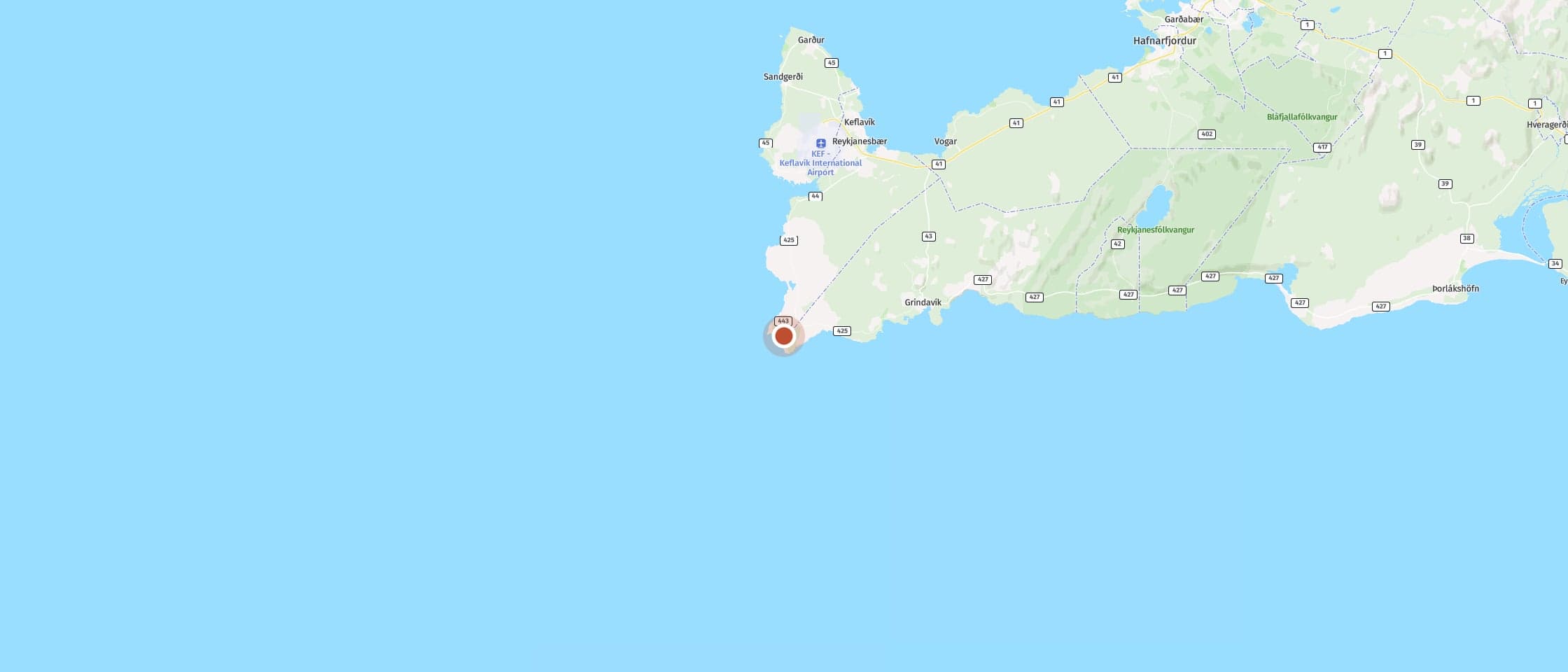 Karte: Spüre Küstenwind am weißen Turm von Reykjanes