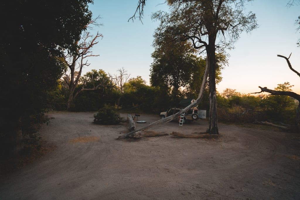 Campingplatz im Moremi in Botswana