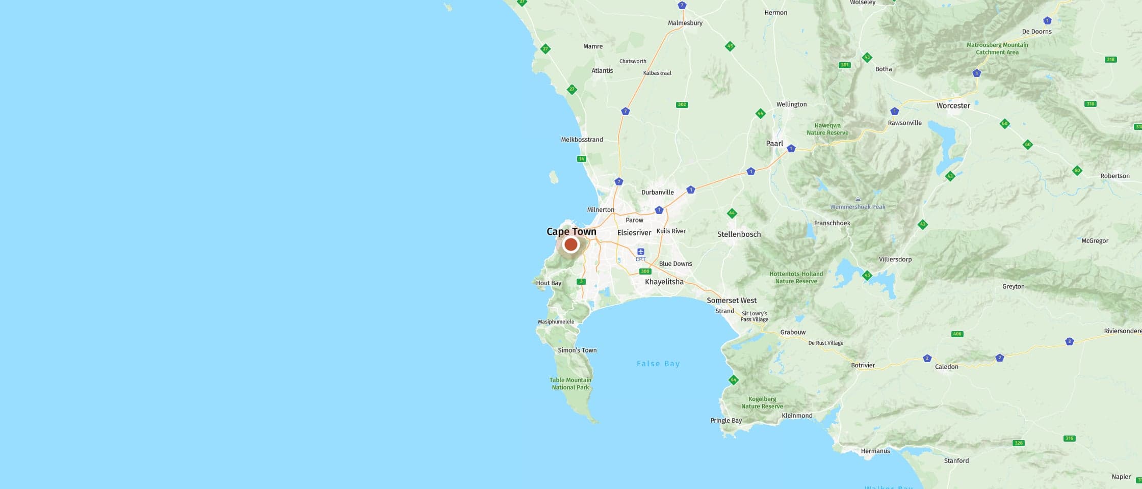 Karte: Bezwinge den Tafelberg über den Platteklip Gorge Trail