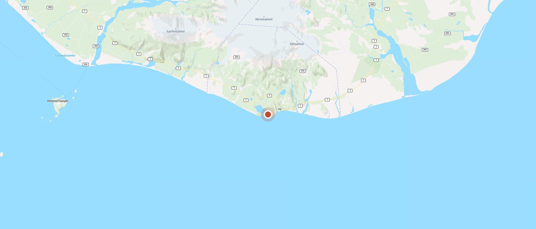 Karte: Spüre die Kraft der Brandung an Islands bekanntestem Black Beach