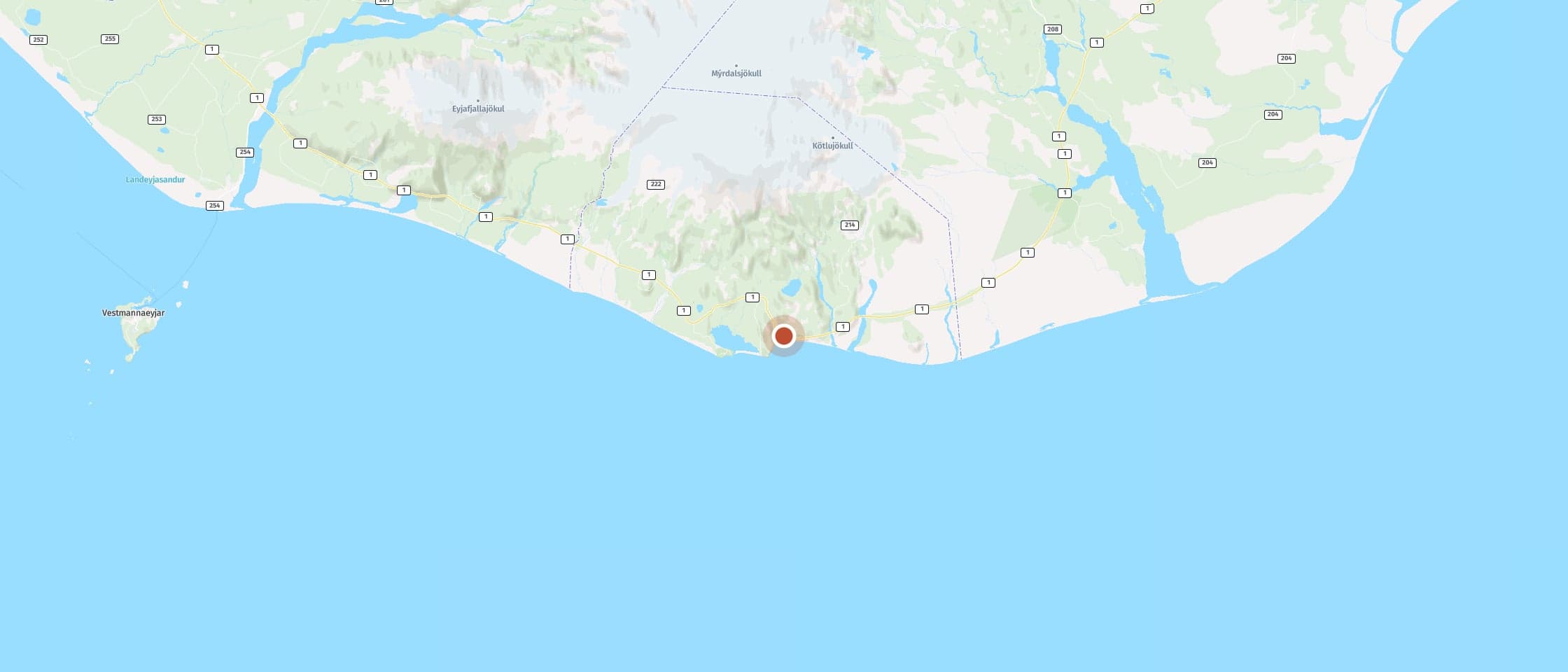 Karte: Blicke von der Vík Church über Dorf und schwarzen Strand