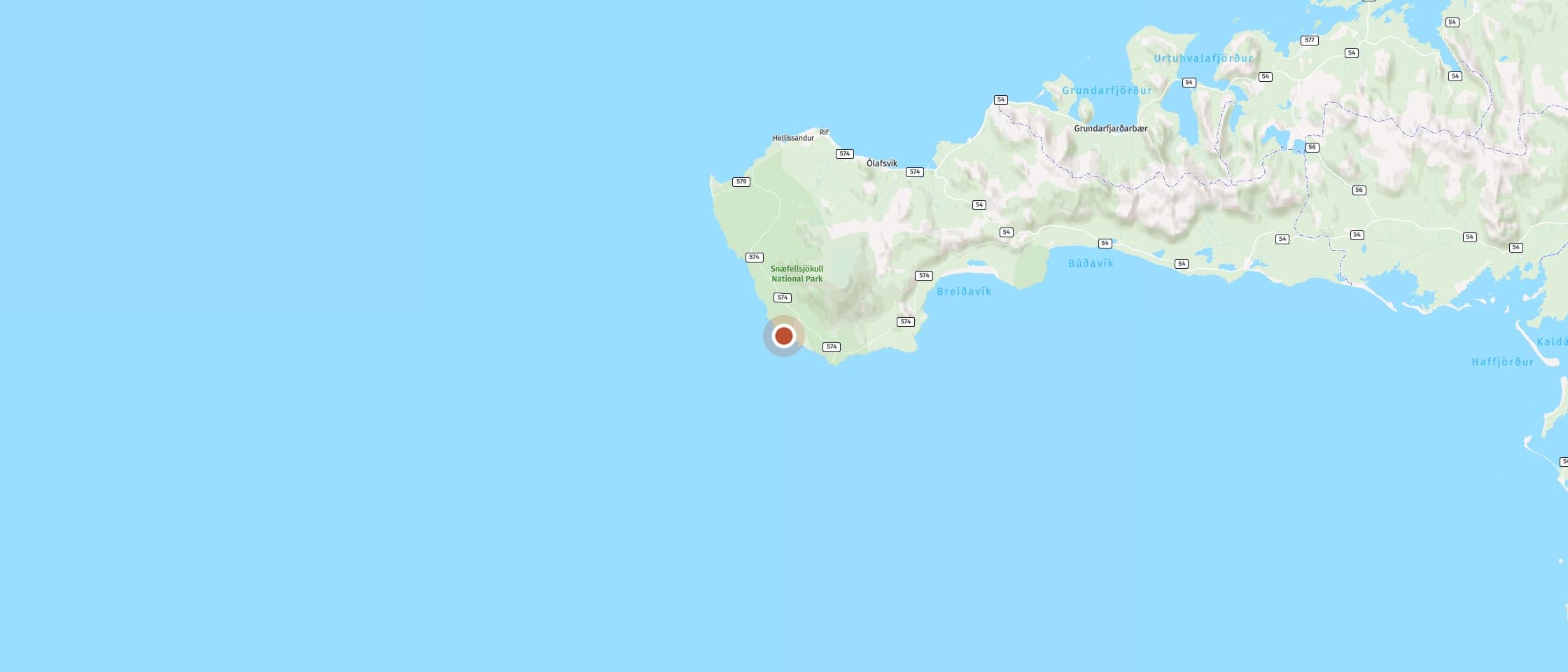 Karte: Entdecke den verborgenen schwarzen Kiesstrand von Djúpalónssandur