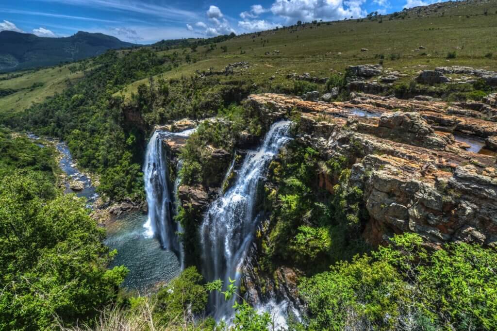 Die Lisbon Falls von oben betrachtet